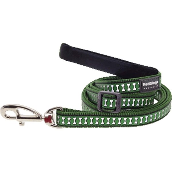 Red Dingo Dog Lead Reflective Green, Small RE437209